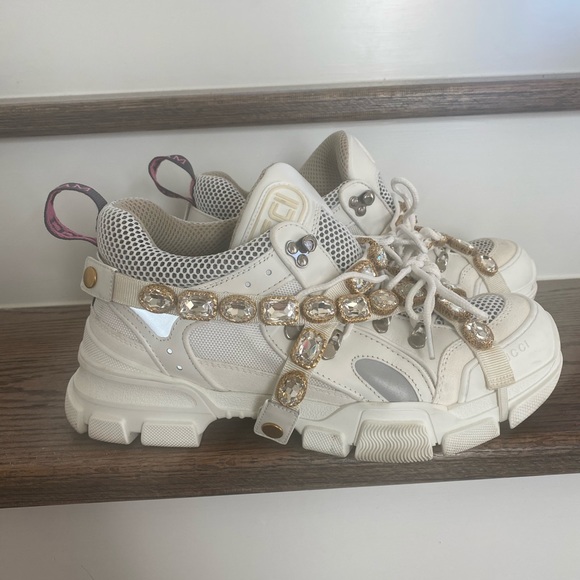 Shoes - Flashtrek Sneaker With Removable Crystals In White